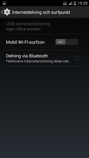 Välj Mobil Wi-Fi-surfzon