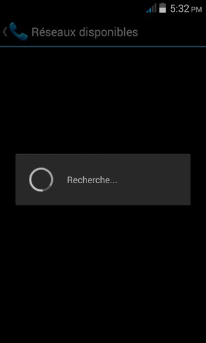 Veuillez attendre la fin de la recherche