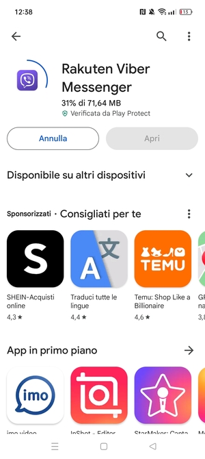 Attendi il completamento del processo di installazione