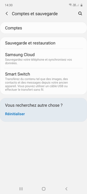 Sélectionnez Comptes