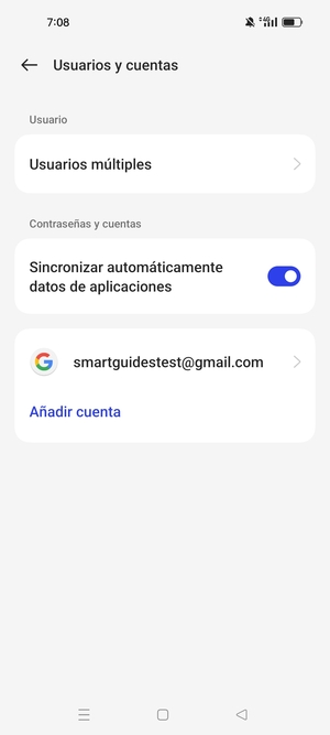 Seleccione su cuenta Google