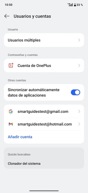 Seleccione su cuenta Google
