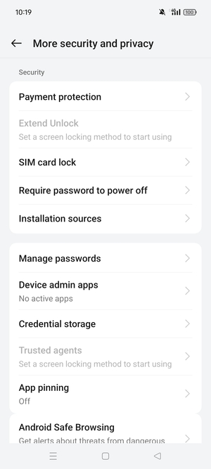 Select SIM card lock