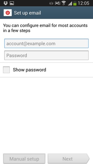 Enter your Email address and Password. Select Next