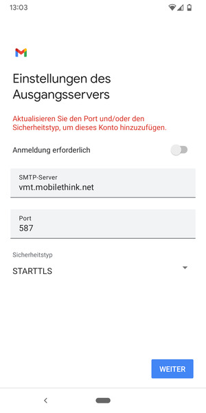Wählen Sie Sicherheitstyp