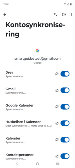 Dine kontakter fra Google vil nu blive synkroniseret til din telefon