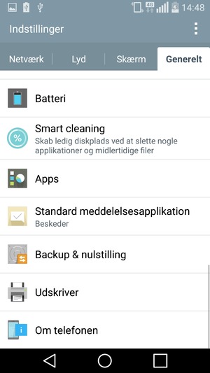 Scroll til og vælg Backup & nulstilling