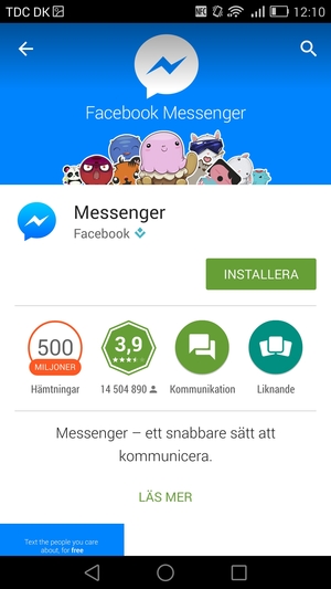 Välj INSTALLERA