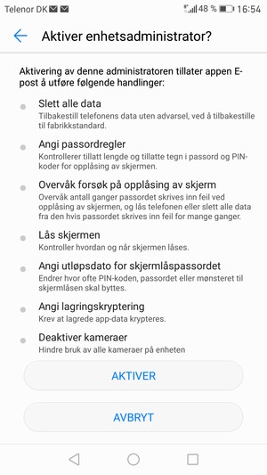 Bla ned og velg AKTIVER