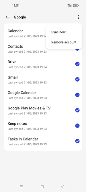Select Sync now