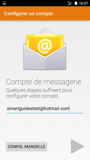 Saisissez votre adresse e-mail et sélectionnez SUIVANT