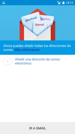 Seleccione Añadir una dirección de correo electrónico