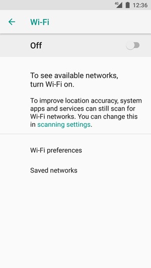Turn on Wi-Fi