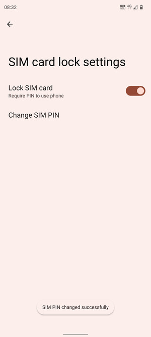 Your SIM PIN has been changed