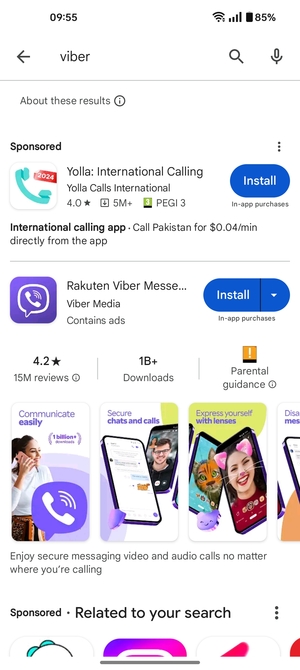 Select the app