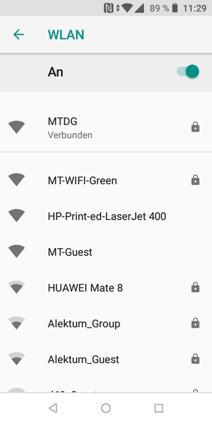 Sie sind nun mit dem WLAN-Netzwerk verbunden