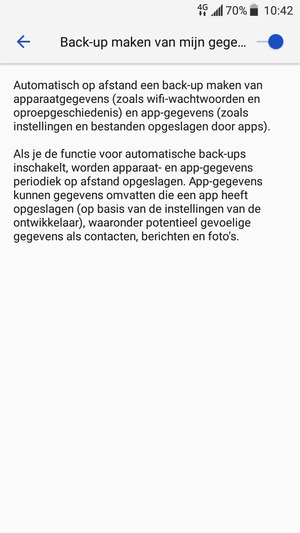 Selecteer de Terug-knop
