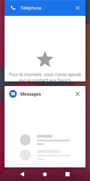 Sélectionnez l'icône Supprimer pour fermer toutes les applis en cours d'exécution