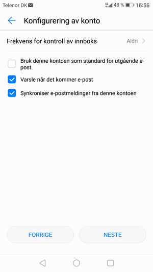 Velg NESTE