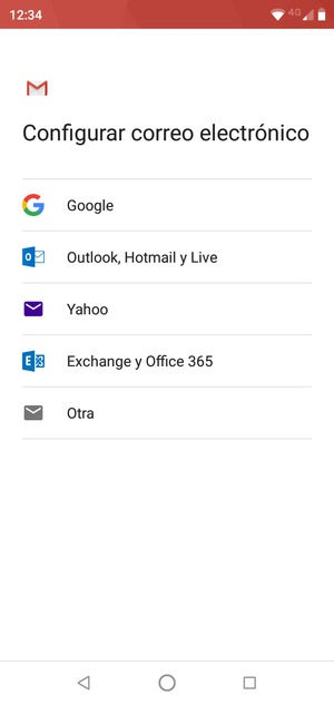Seleccione Outlook, Hotmail y Live