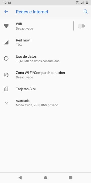 Seleccione Wifi