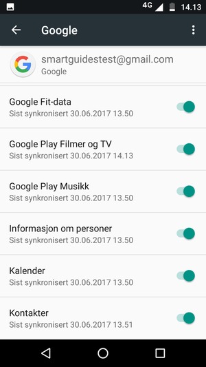 Velg menyknappen