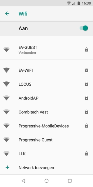 U bent nu verbonden met het WiFi-netwerk
