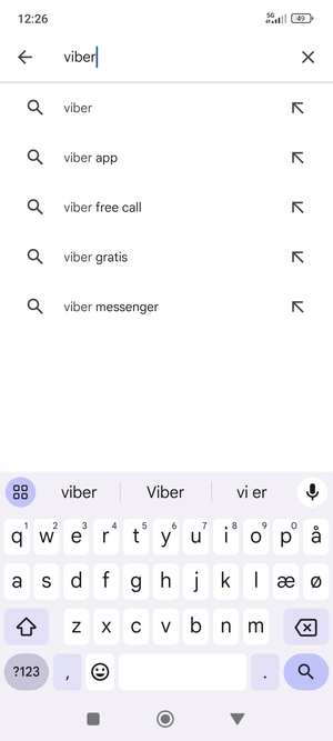 Indtast navnet på appen og vælg Søg