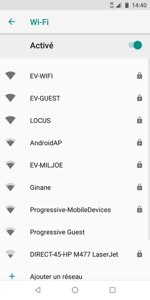 Sélectionnez le réseau sans fil auquel vous souhaitez vous connecter