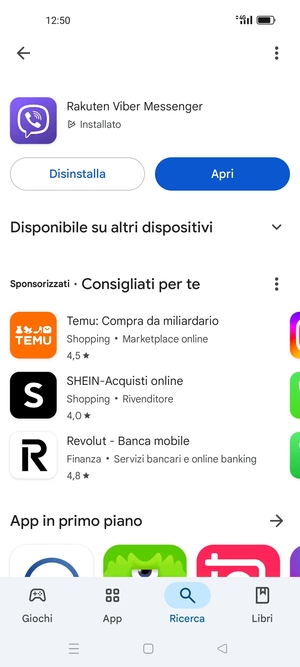 Seleziona Apri