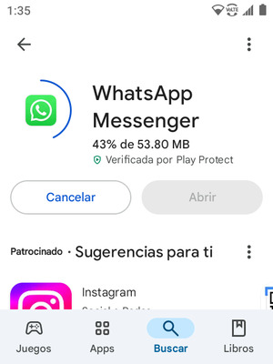 Espere a que el proceso de instalación finalice