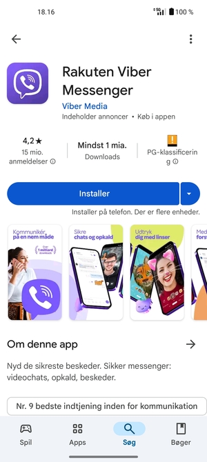 Vælg Installer