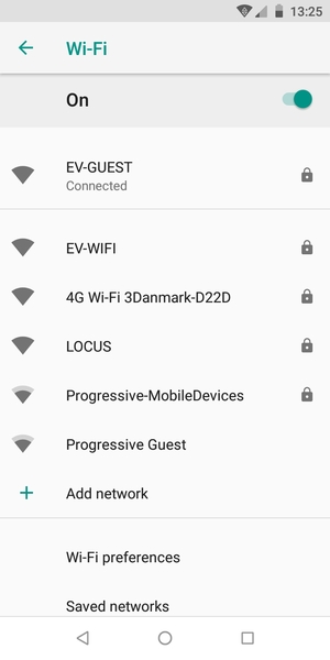 You are now connected to the Wi-Fi network