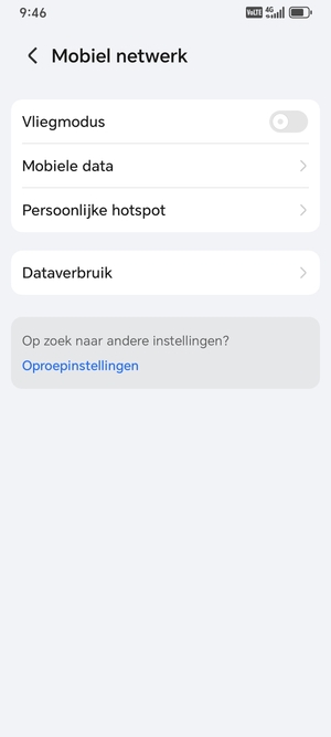 Selecteer Persoonlijke hotspot