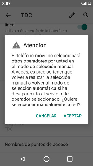 Seleccione ACEPTAR