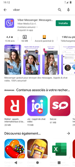 Seleziona l'applicazione
