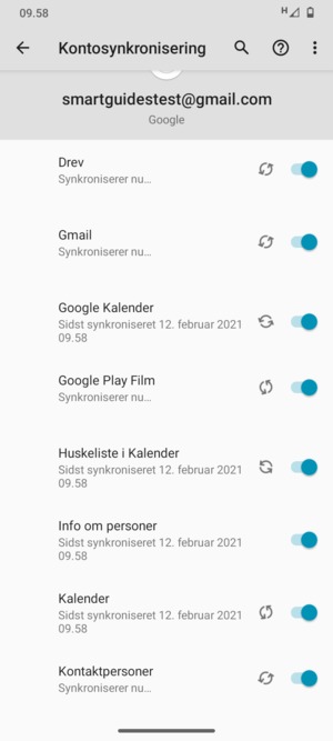 Dine kontakter fra Google vil nu blive synkroniseret til din telefon