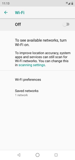 Turn on Wi-Fi