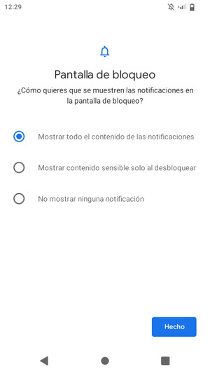 Seleccione la opción deseada y seleccione Hecho