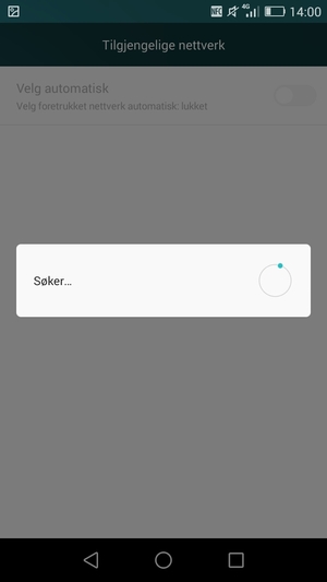 Vent til søket til ferdig