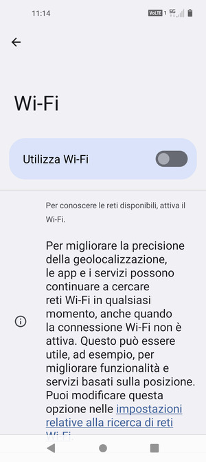 Attiva Utilizza Wi-Fi