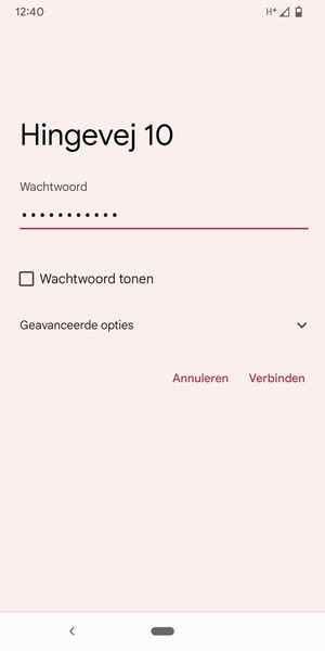 Voer het WiFi-wachtwoord in en selecteer Verbinden