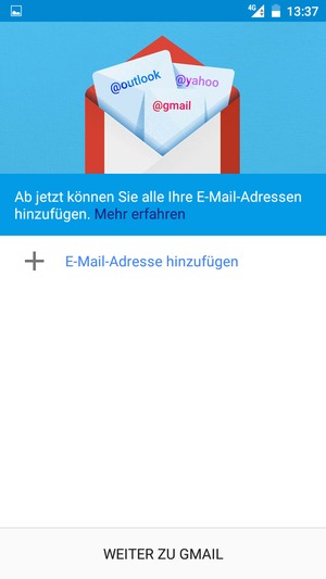 Wählen Sie E-Mail-Adresse hinzufügen