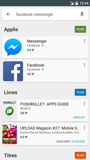 Sélectionnez l'appli
