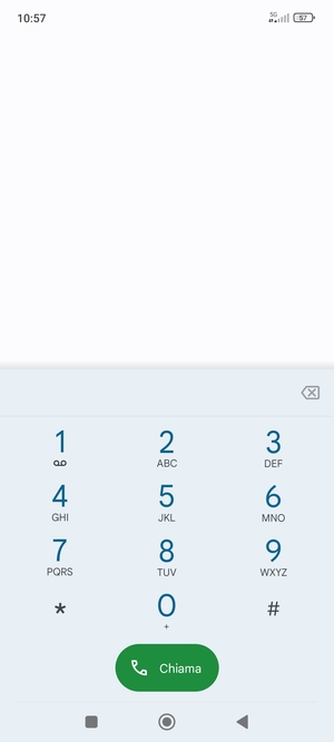 Premi e tieni premuto il numero 1