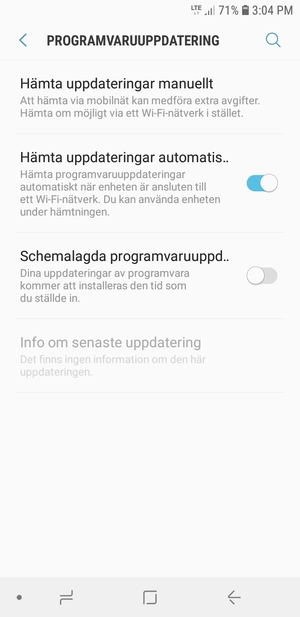 Välj Hämta uppdateringar manuellt