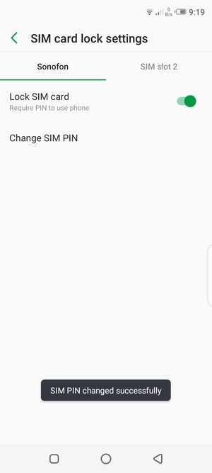 Your SIM PIN has been changed