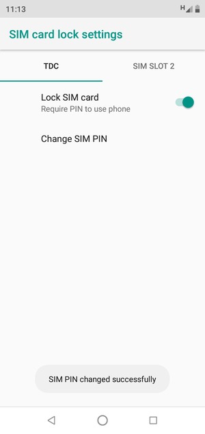 Your SIM PIN has been changed
