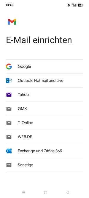 Wählen Sie Outlook, Hotmail und Live