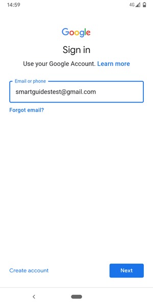 Enter your email address and select Next